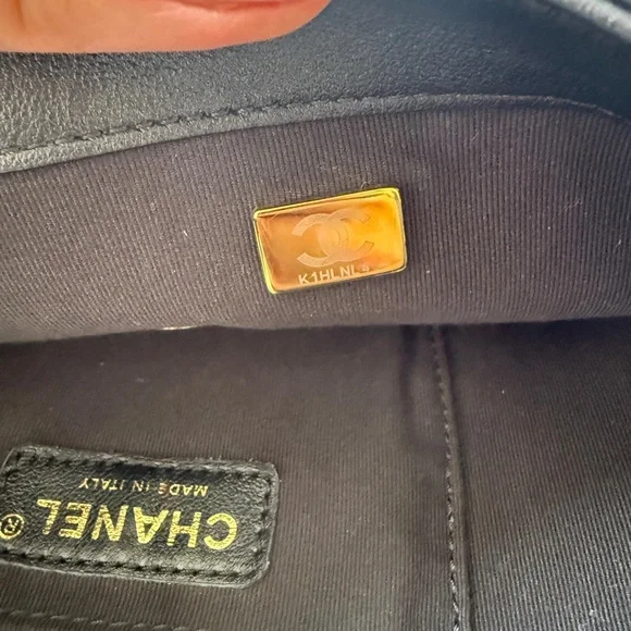 CHANEL Black Quilted Backpack with Gold Accents - Picture 8 of 9